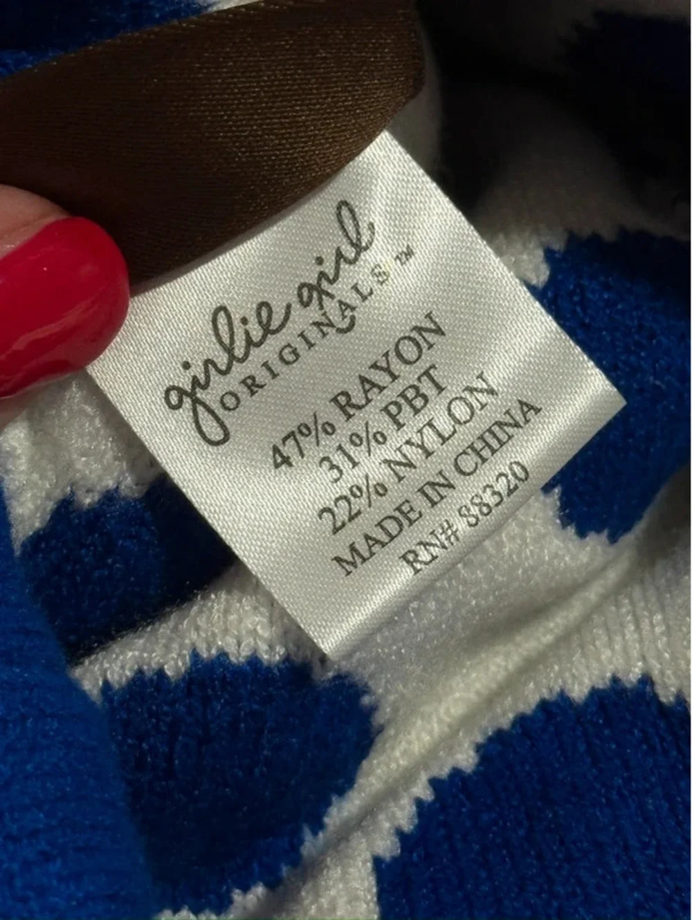 Women’s Beanie Polka Dots Royal Blue - New